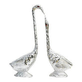 Beautiful Metal Pair Kissing Duck Showpiece - Set of 2